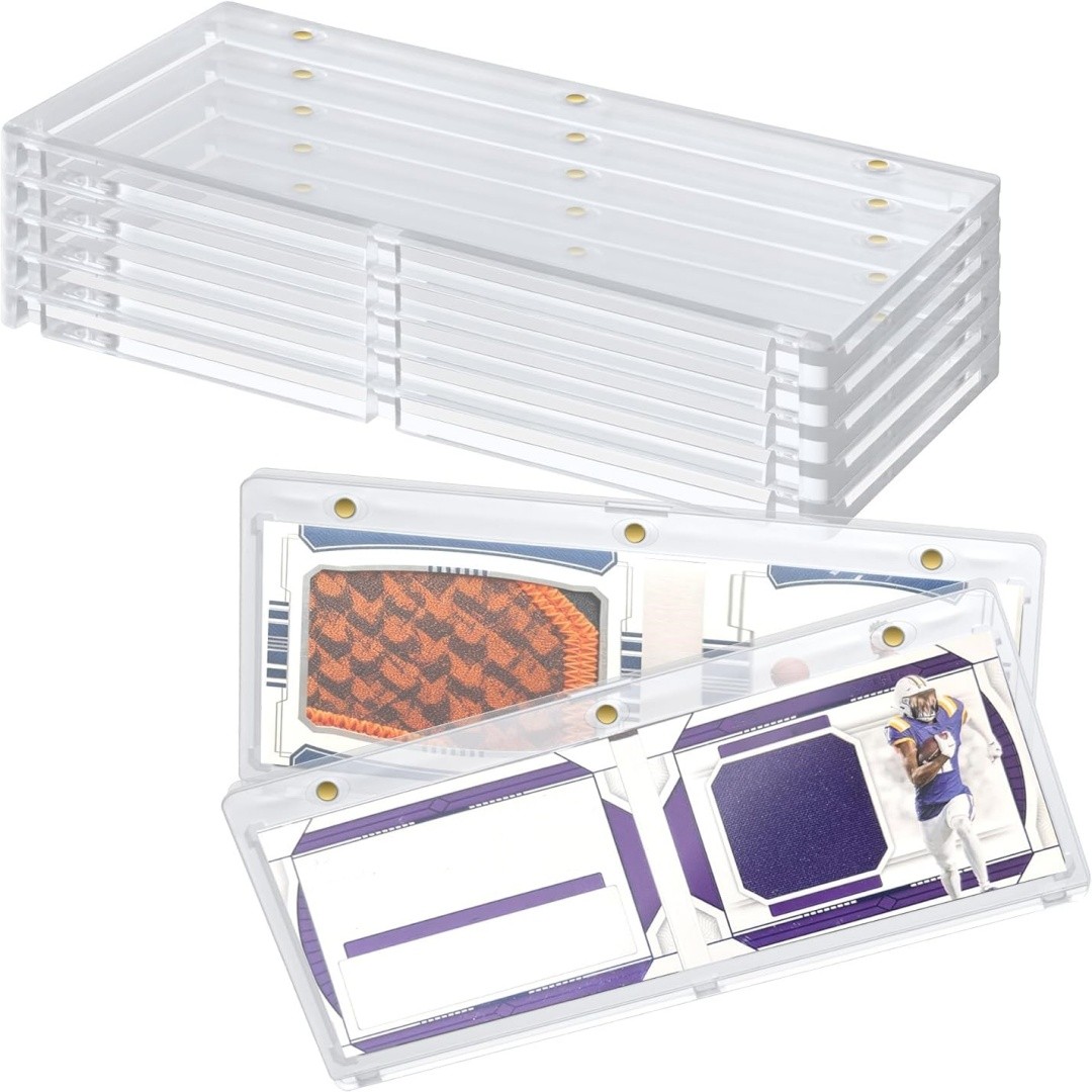 5 Pack 187mm Horizontal Double Booklet One Touch Magnetic Card Holder Storage