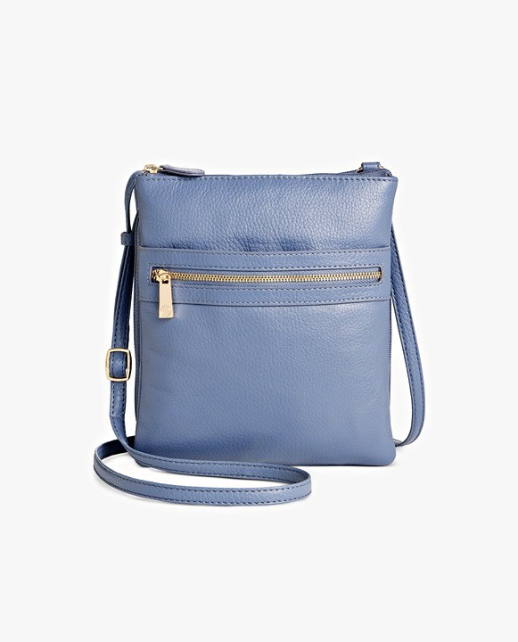 Giani Bernini Triple-Zip Softy Core Leather Dasher Crossbody (MSRP $75)