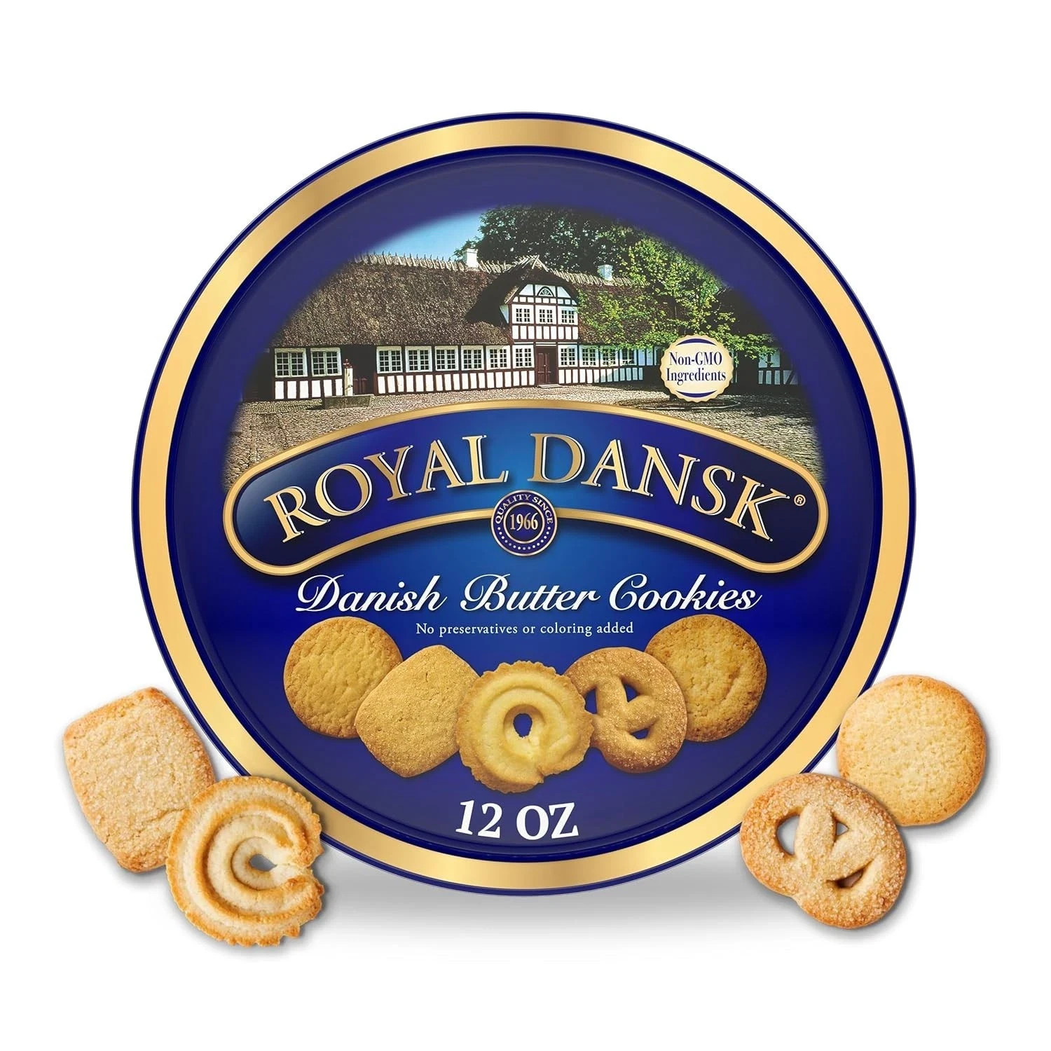 Royal Dansk Danish Butter Cookies/Premium Assorted Cookies in Gift Tin/12 oz