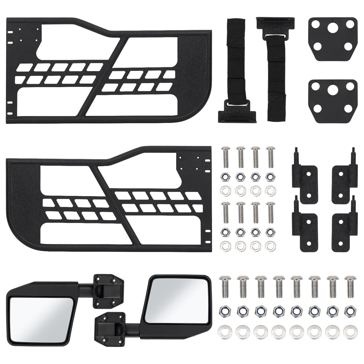 Off Road Tubular Doors Wrangler JK 2007-2018 2 Tube Half Doors with Mirrors
