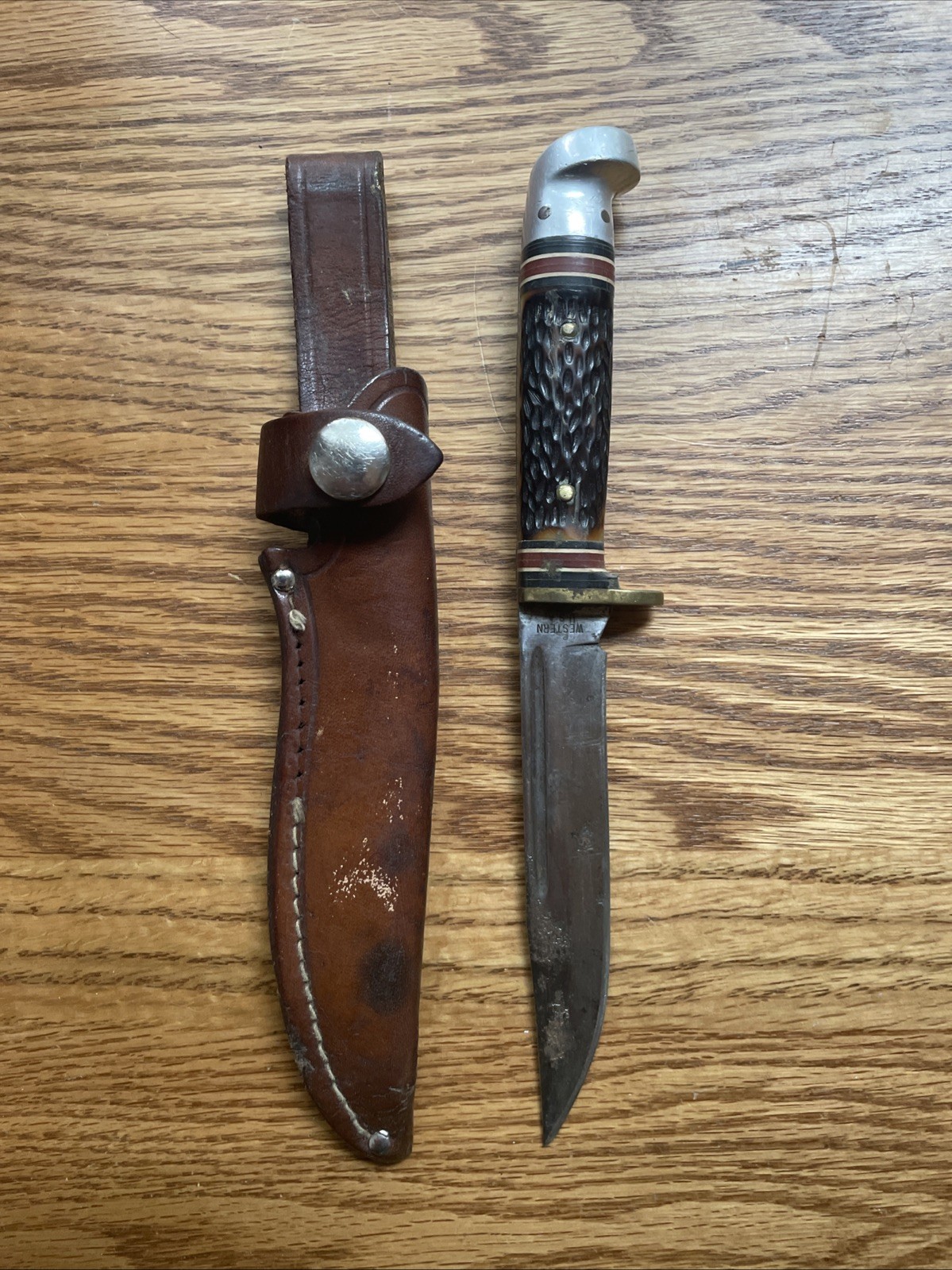 Vintage Western USA Sheath 4 L48A 648 P48b Hunting Knife W Original Sheath