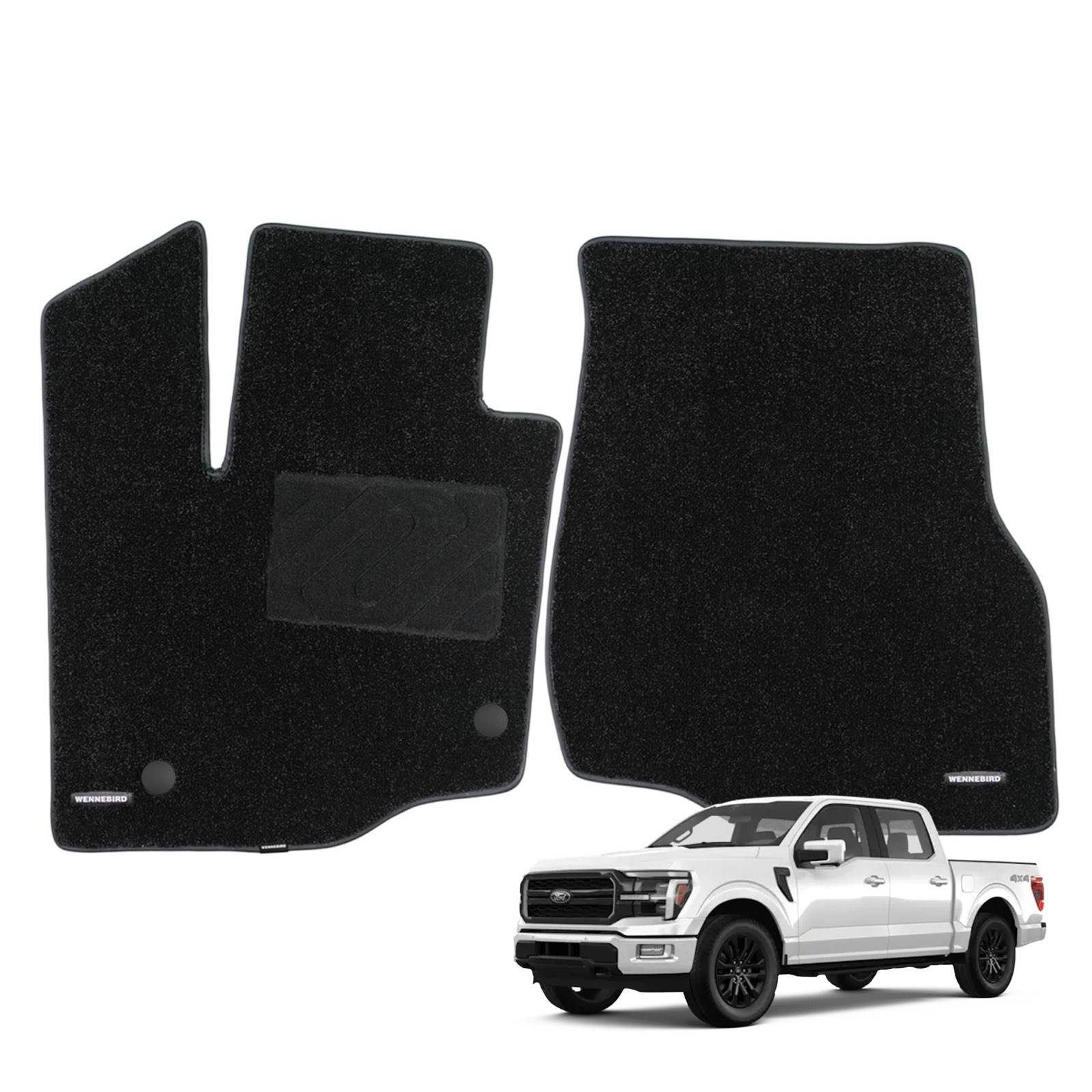 Wennebird Superior Carpet Front Row Floor Mats For 2015-2026 Ford F-150 Wennebird Superior Carpet Front Row Floor Mats For 2015-2026 Ford F-150