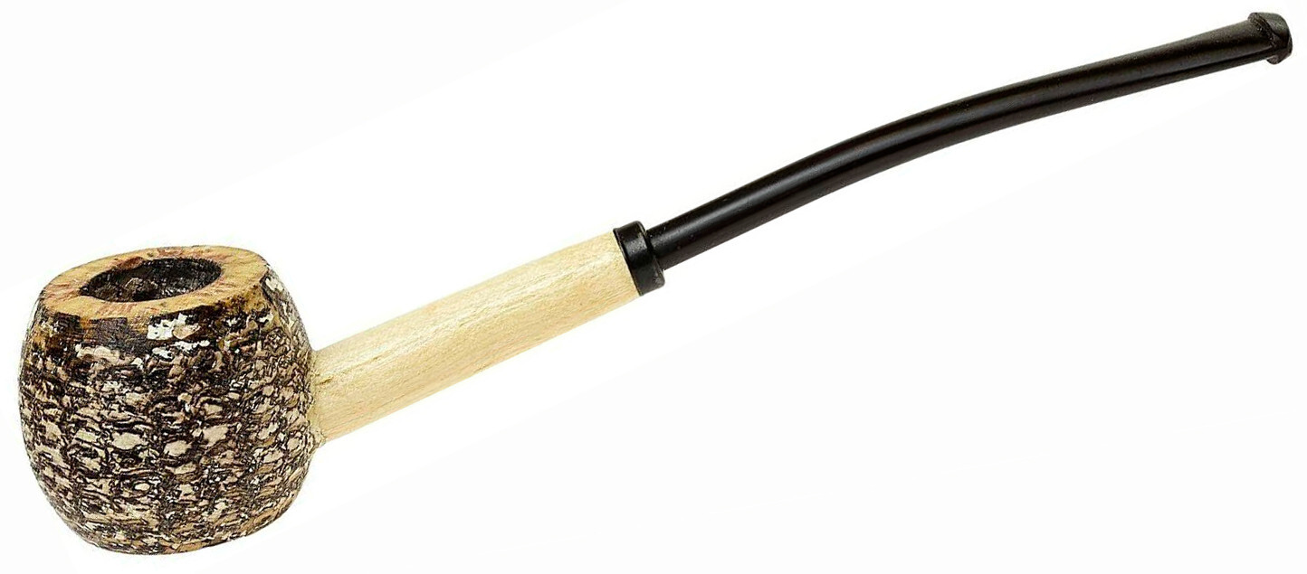 Missouri Meerschaum Dwarf Cobbit Semi Bent Corn Cob Tobacco Smoking Pipe - 5628