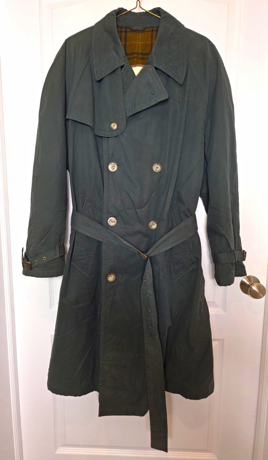 Giorgio Armani Le Collezioni Green Trench Coat – Made in Italy – Size 42