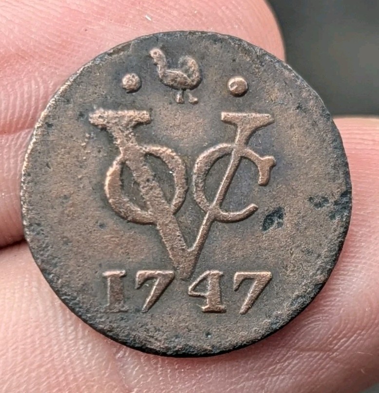 1747 Dutch Netherlands Voc 1 Duit New York Penny West Frisia Coin_z979