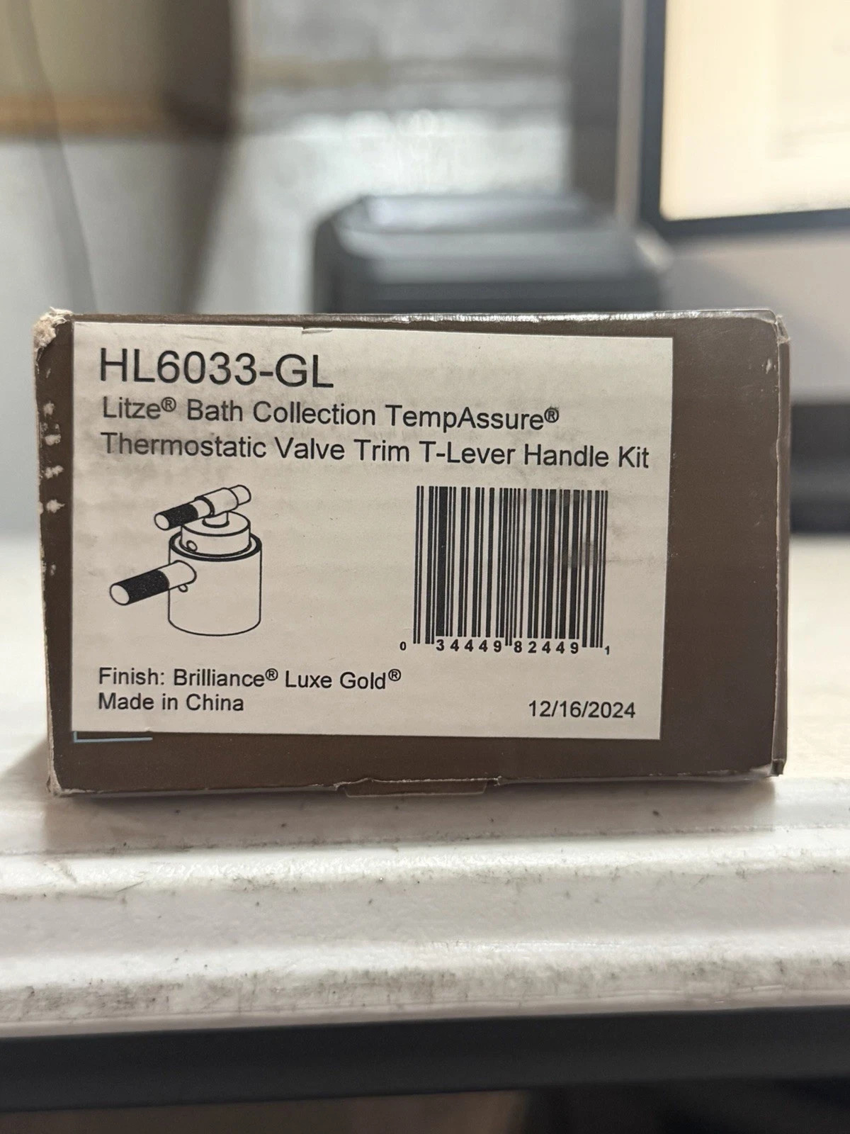 Brizo Litze HL6033-GL Luxe Gold Thermostatic Trim T-Lever Handle Kit
