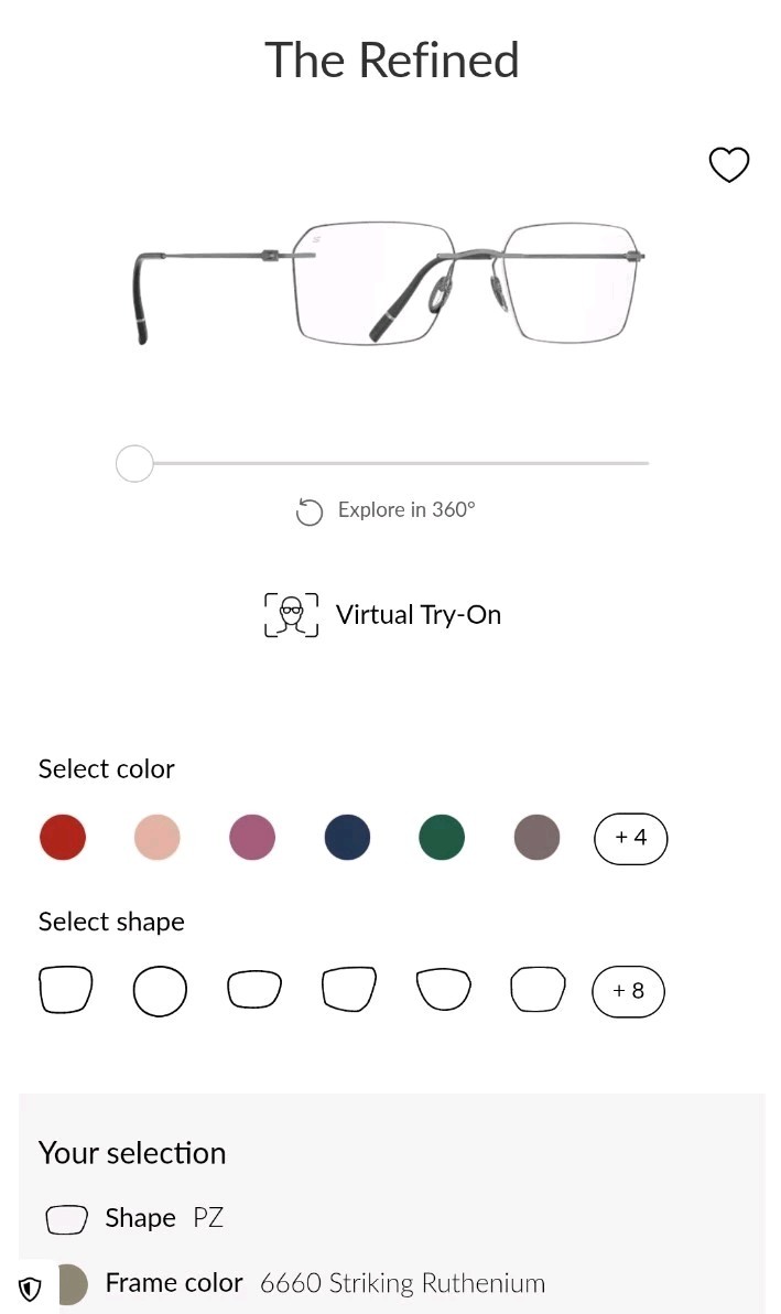 New Silhouette Rimless Eyeglass Frames The Refined 5593 PZ Color 6660 