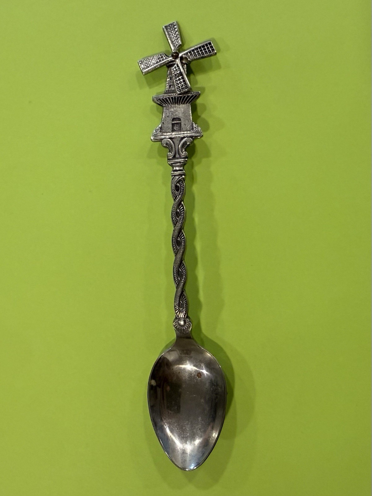 Vintage Dutch Windmill Souvenir Spoon Silver Plate Rotating Blades Holland Vintage Dutch Windmill Souvenir Spoon Silver Plate Rotating Blades Holland