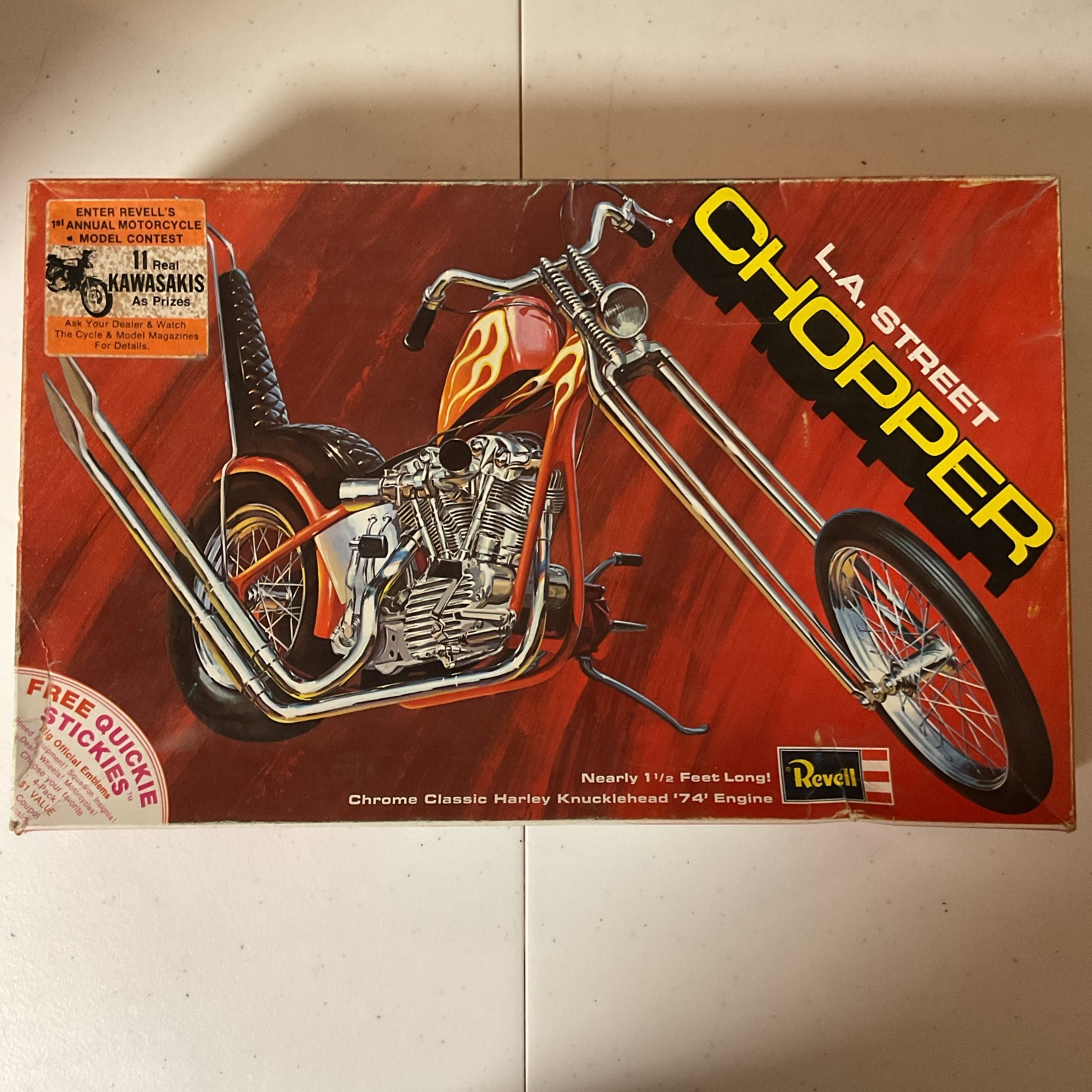 Vintage 1971 Revell L.A. Street Chopper Classic 1/8 Model - Open Box Complete Vintage 1971 Revell L.A. Street Chopper Classic 1/8 Model - Open Box Complete