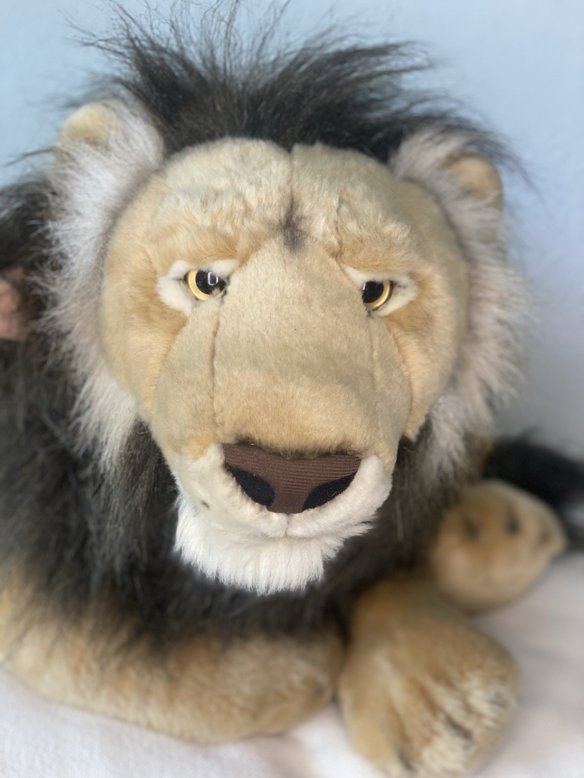 Vintage Lelly Venturelli Male Lion Plush Large Mane Brown Tan Realistic RARE HTF Vintage Lelly Venturelli Male Lion Plush Large Mane Brown Tan Realistic RARE HTF