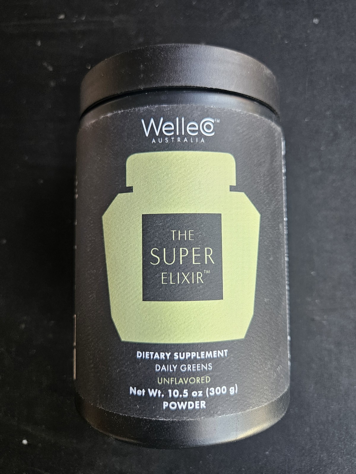 WelleCo The Super Elixir Daily Greens Powder Unflavored 10.5 oz 300g BB 9/27/26