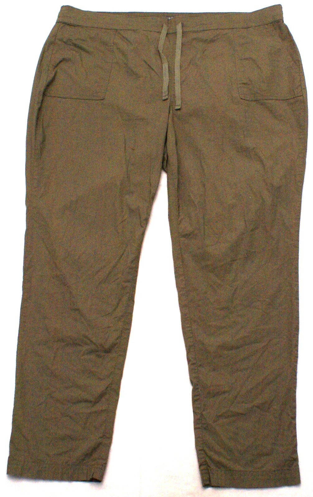 Torrid Womens 3X Olive Green Casual Pants, Drawstring Elastic Waist (45X31)