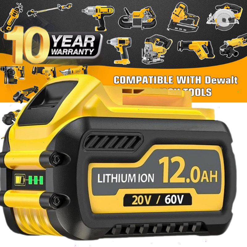 2/4Pack replace For DEWALT  20V/60V MAX 12.0Ah Lithium Battery DCB609-2 DCB612