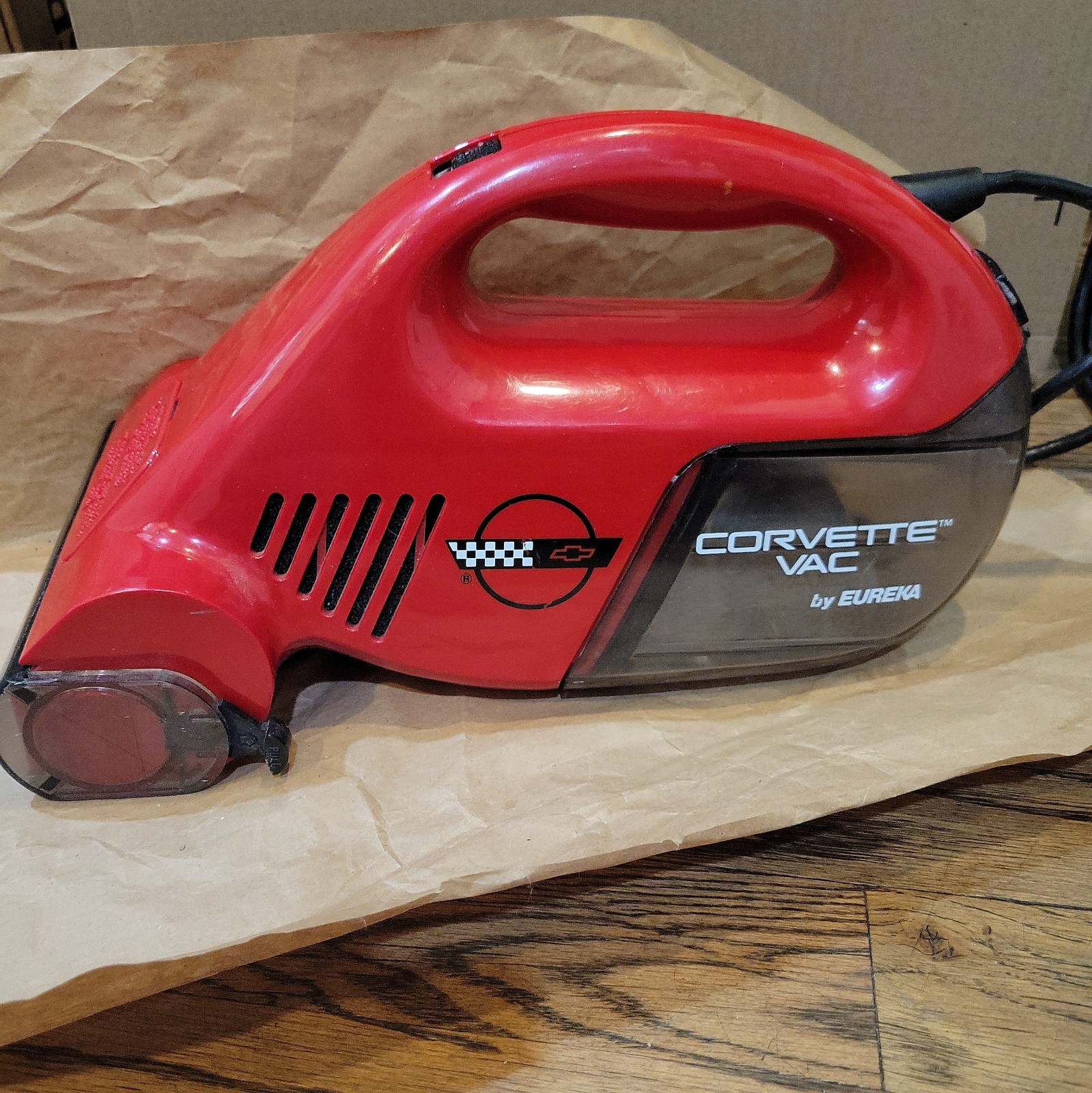 Eureka Chevrolet Corvette Vac Model 52 Handheld Vacuum Cleaner red , Rinsed Eureka Chevrolet Corvette Vac Model 52 Handheld Vacuum Cleaner red , Rinsed