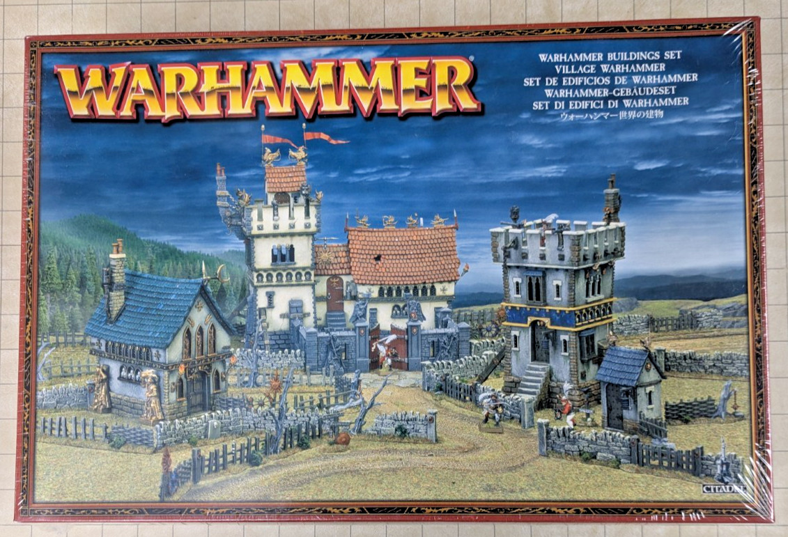 GW Mordheim #64-19 WARHAMMER BUILDINGS SET VILLAGE WARHAMMER - in shrink GW Mordheim #64-19 WARHAMMER BUILDINGS SET VILLAGE WARHAMMER - in shrink