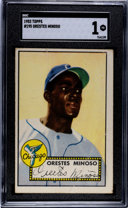 1952 Topps #195 Orestes Minoso SGC 1 Minnie Minoso RC