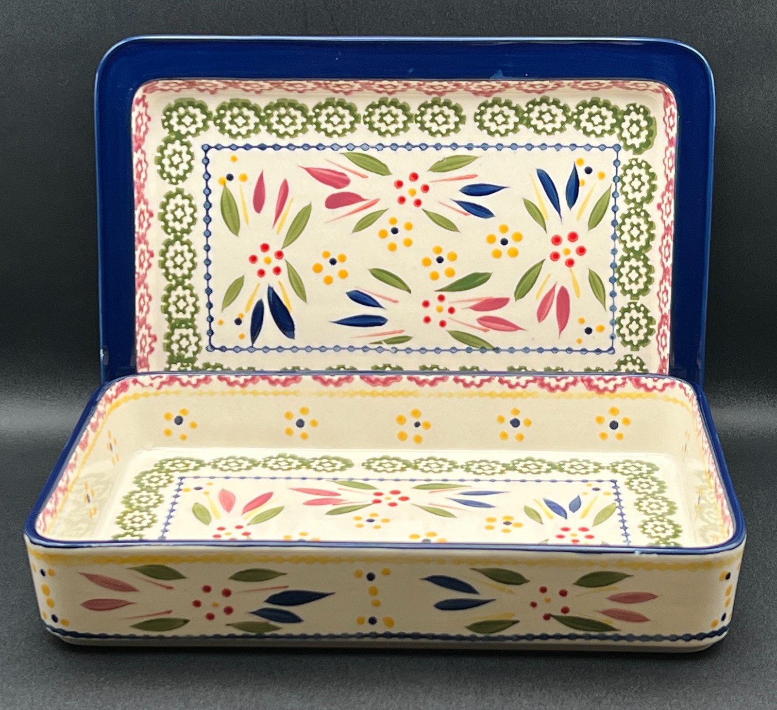 Temptations by Tara 2-Piece Old World Confetti Rectangular Baker 1 QT