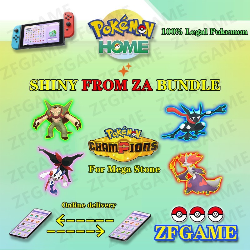 ✨6IV Floette Greninja Chesnaught Delphox BUNDLE🚀POKEMON HOME⚡Online delivery
