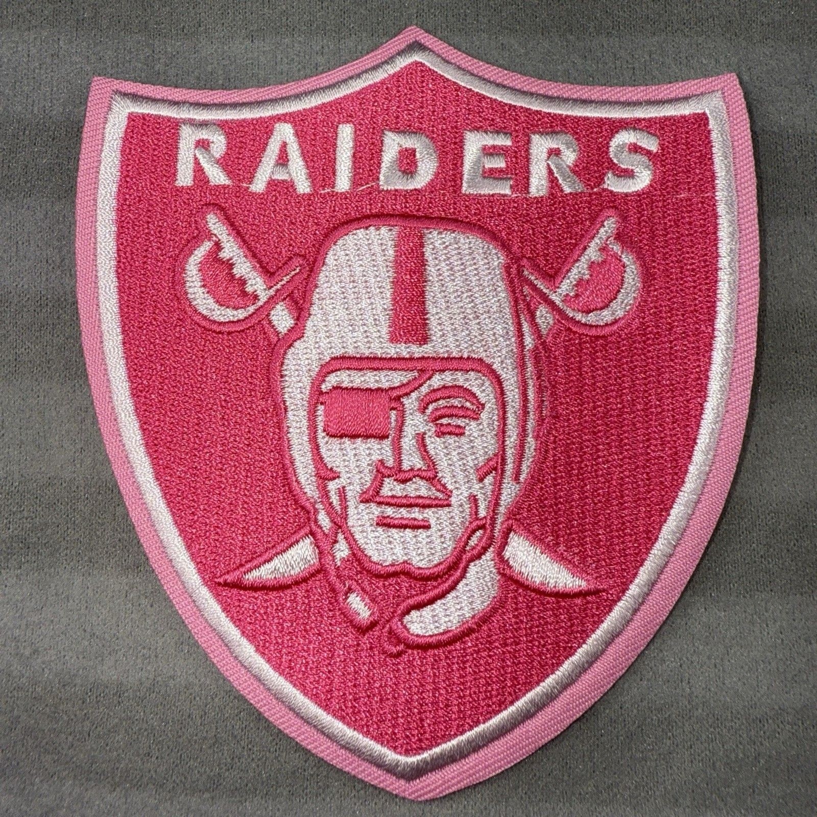 🔥PREMIUM PINK Oakland Las Vegas Raiders Patch Iron On Embroidered Beautiful 4+”