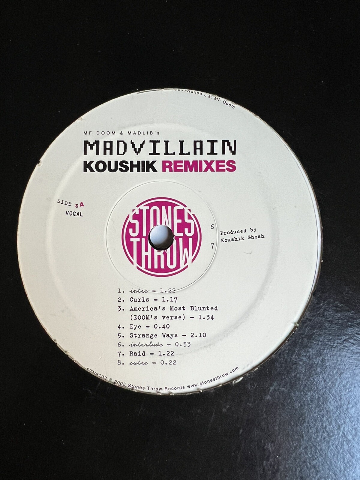 Madvillain “Koushik Remixes” 12” EP 2005 OG Press NM-