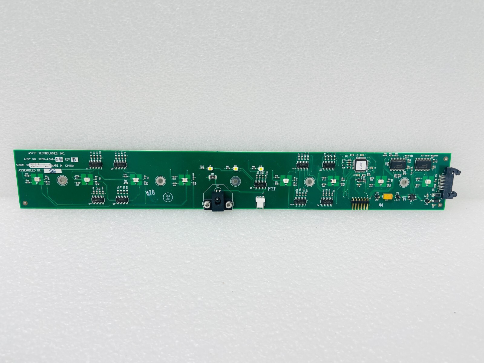 Asyst 3200-4346-04 Tri-RGB LED Display PCB / USED