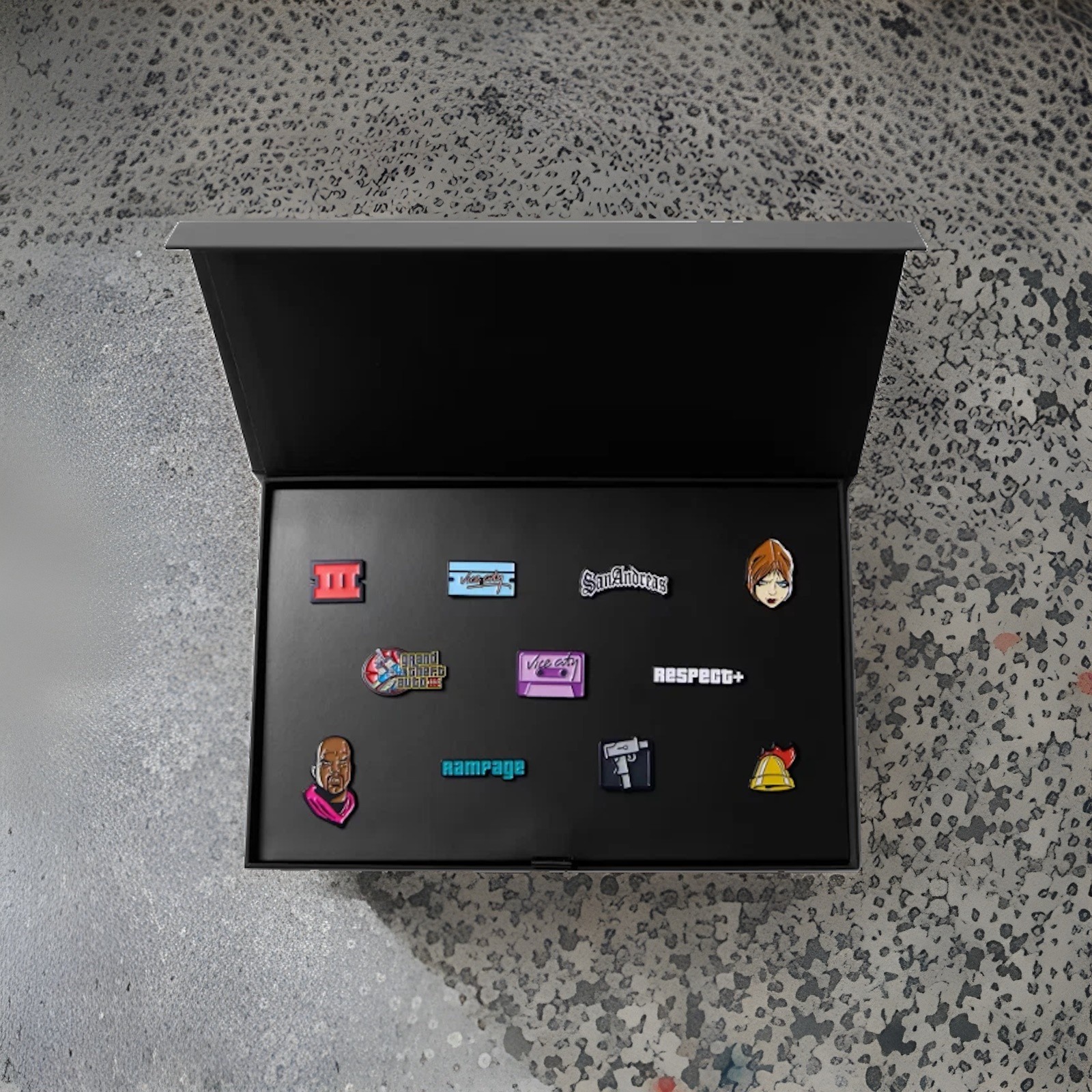 Rockstar Games Grand Theft Auto Trilogy Enamel Pins Set 2 Collection Rockstar Games Grand Theft Auto Trilogy Enamel Pins Set 2 Collection