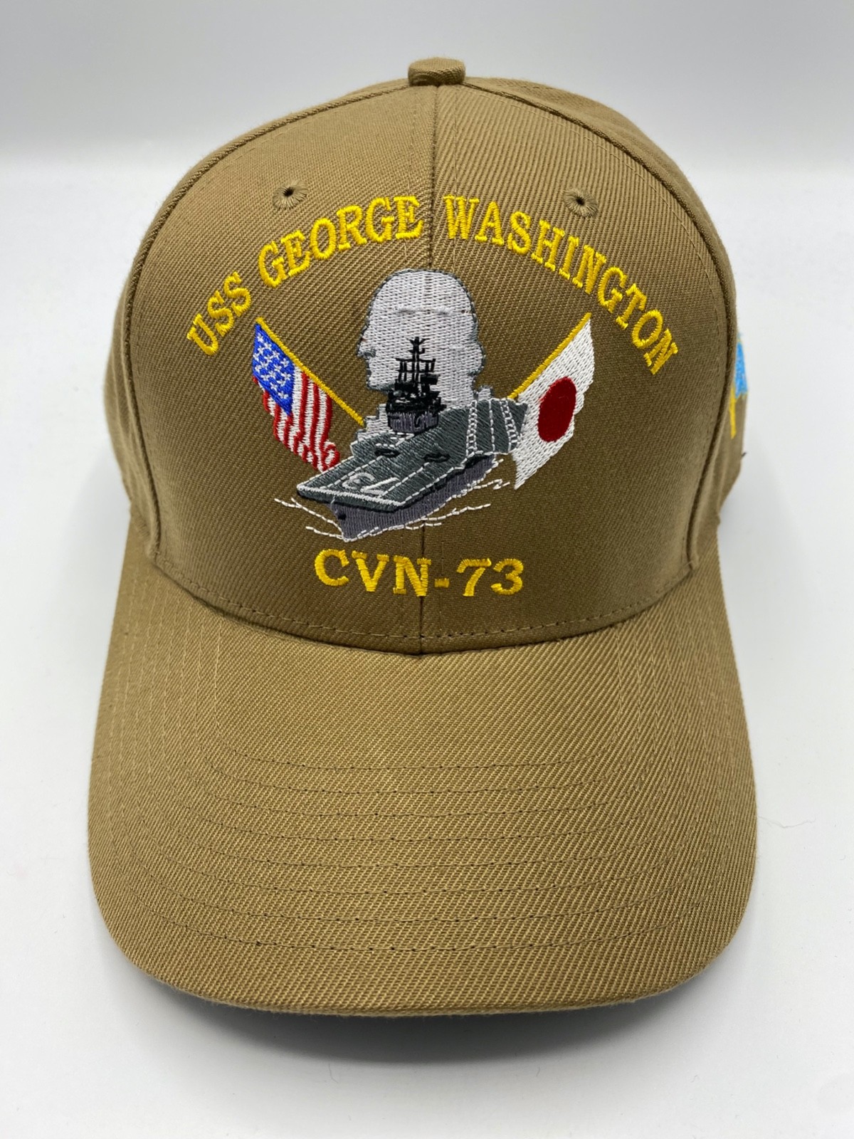 The Corps USS George Washington CVN 73 Logo Beige Baseball Cap Hat One Size The Corps USS George Washington CVN 73 Logo Beige Baseball Cap Hat One Size