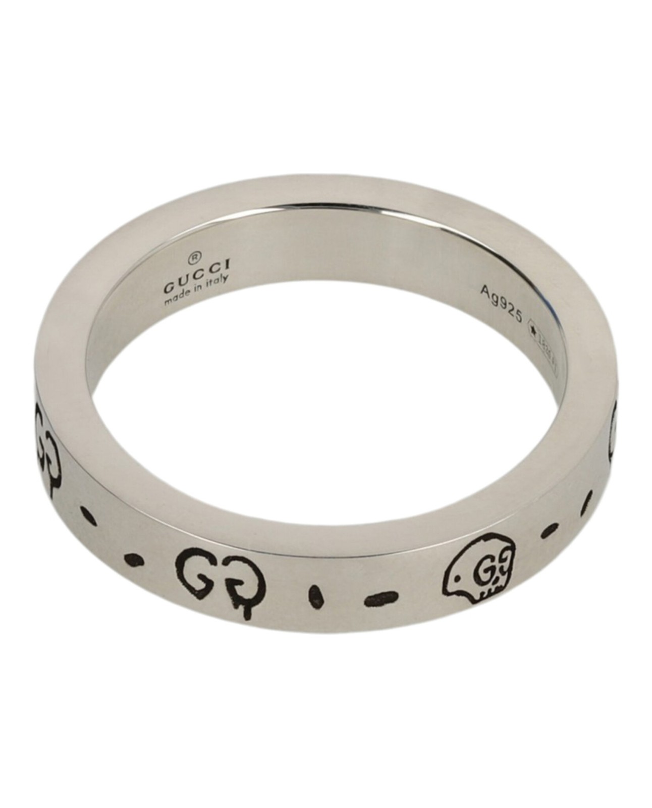 Gucci Womens Sterling Silver Ghost Ring 4MM Gucci Womens Sterling Silver Ghost Ring 4MM
