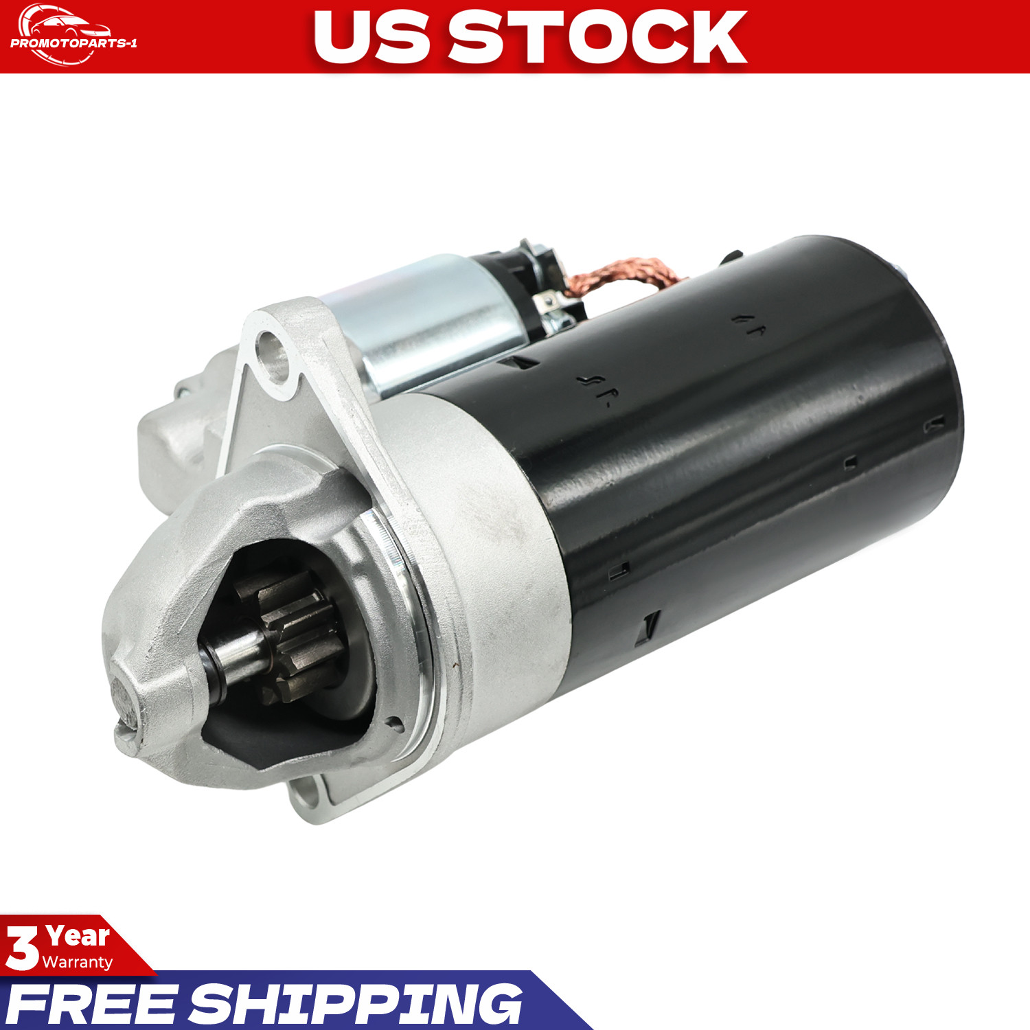 12V 9T Starter Motor For Perkins 404D-22 2009-2016 3cyl 4cyl 18949 1850866