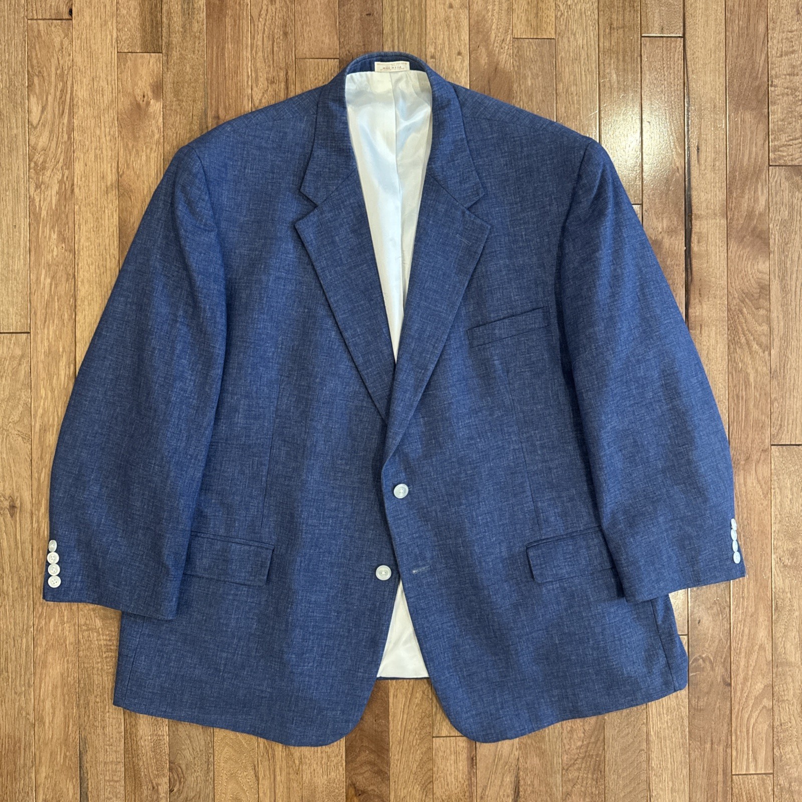 VTG Murray’s Toggery Nantucket Trad Prep Dusty Blue Textured Hopsack Blazer 52R VTG Murray’s Toggery Nantucket Trad Prep Dusty Blue Textured Hopsack Blazer 52R
