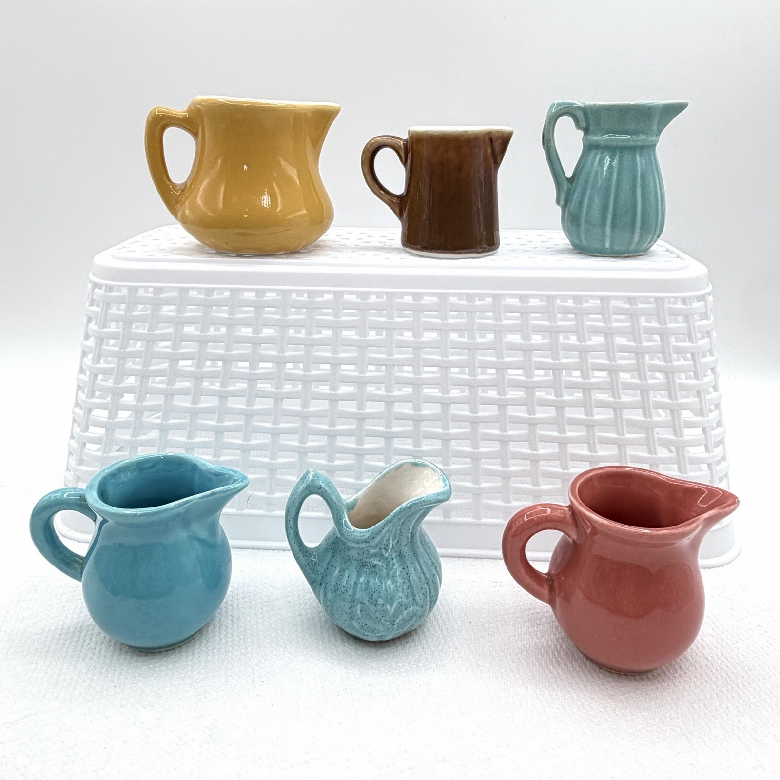 Vintage Creamer Lot Stangl Ohio Chefsware Art Pottery MCM USA