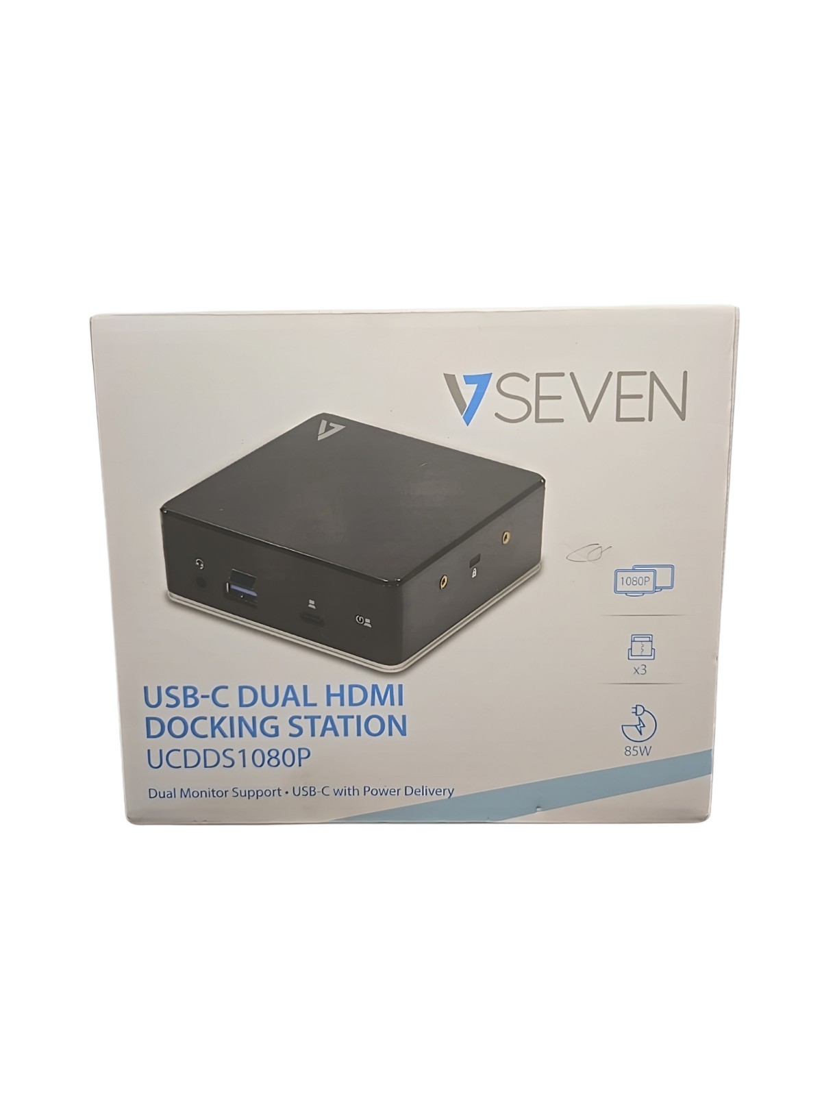 V7 UCDDS1080P Universal USB-C Docking Station Dual HDMI Laptop Dock