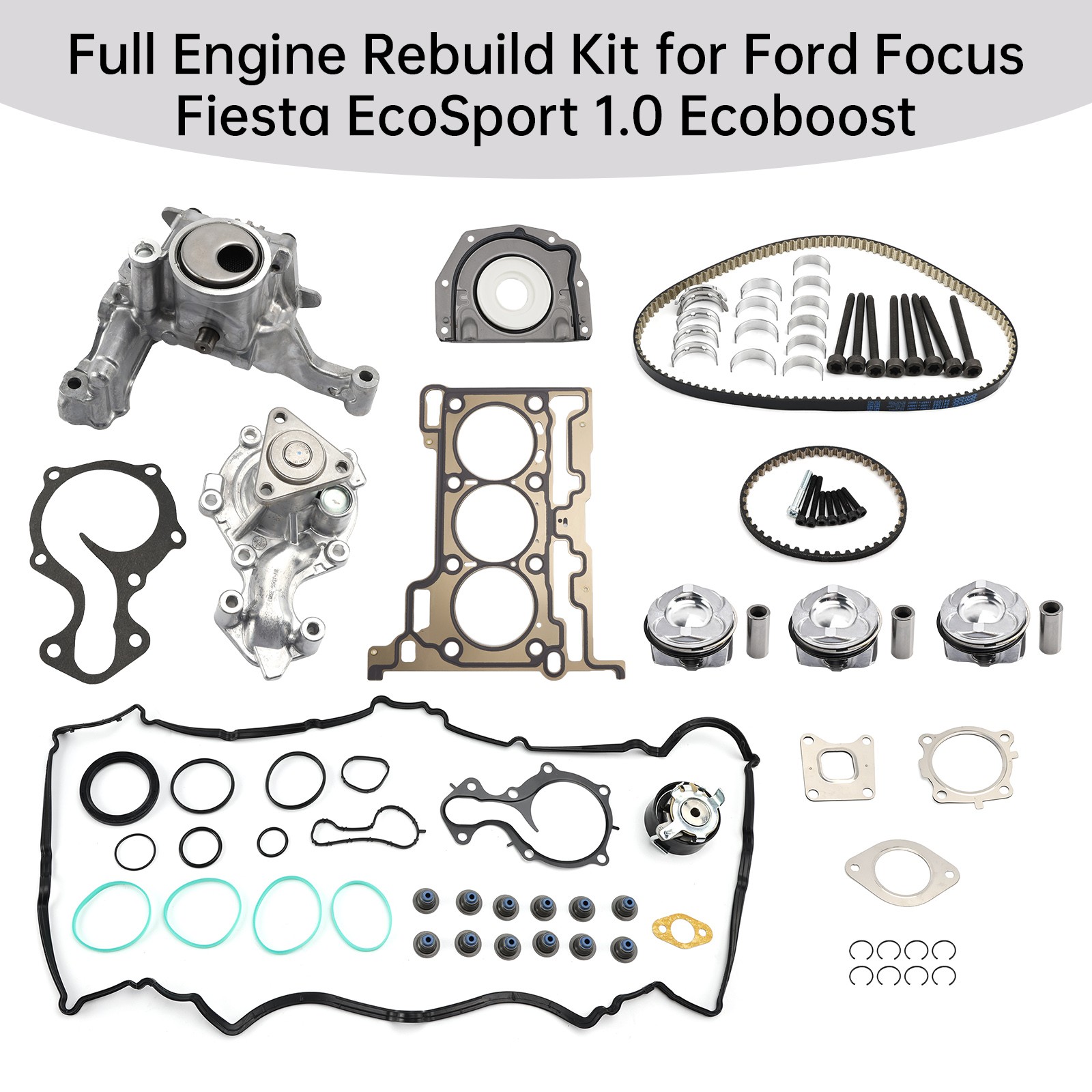 Full Engine Rebuild Kit for Ford Focus Fiesta EcoSport 1.0 Ecoboost US