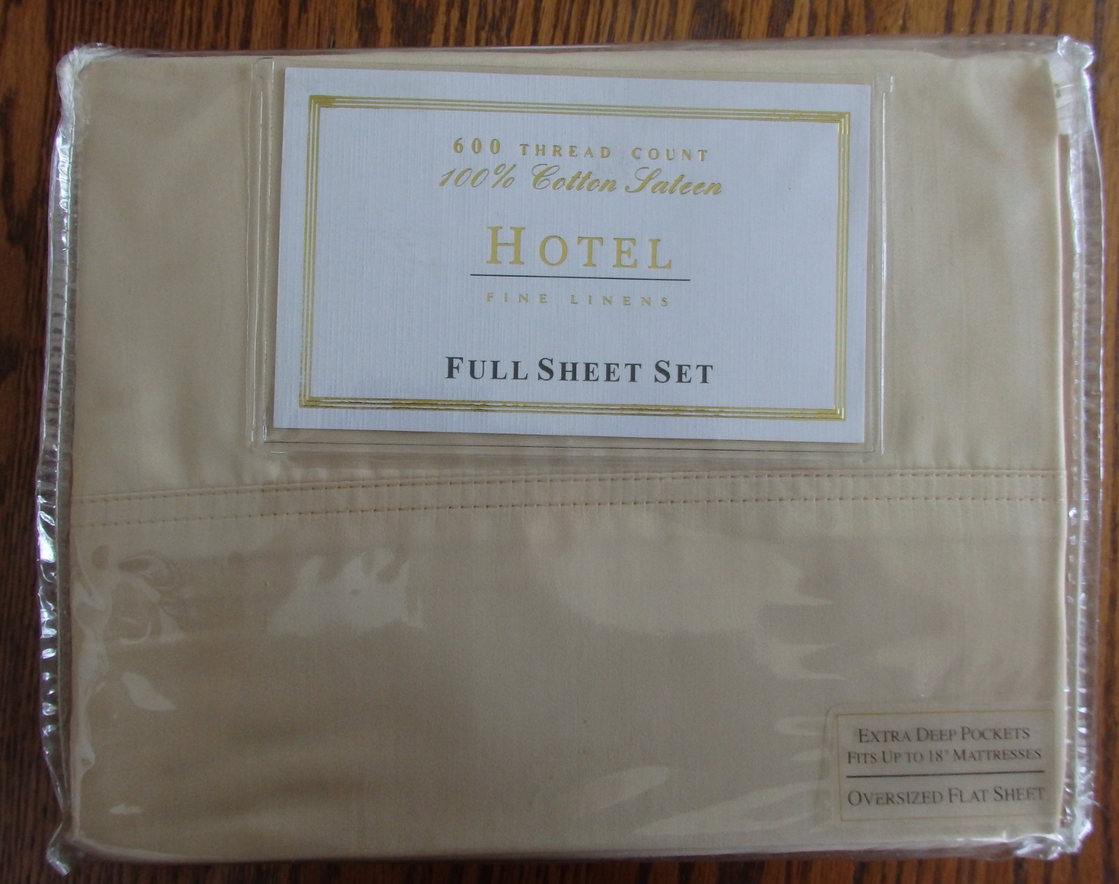 600-TC Hotel Fine Linens Full Sheet Set-100% Cotton Sateen-18\ 600-TC Hotel Fine Linens Full Sheet Set-100% Cotton Sateen-18\