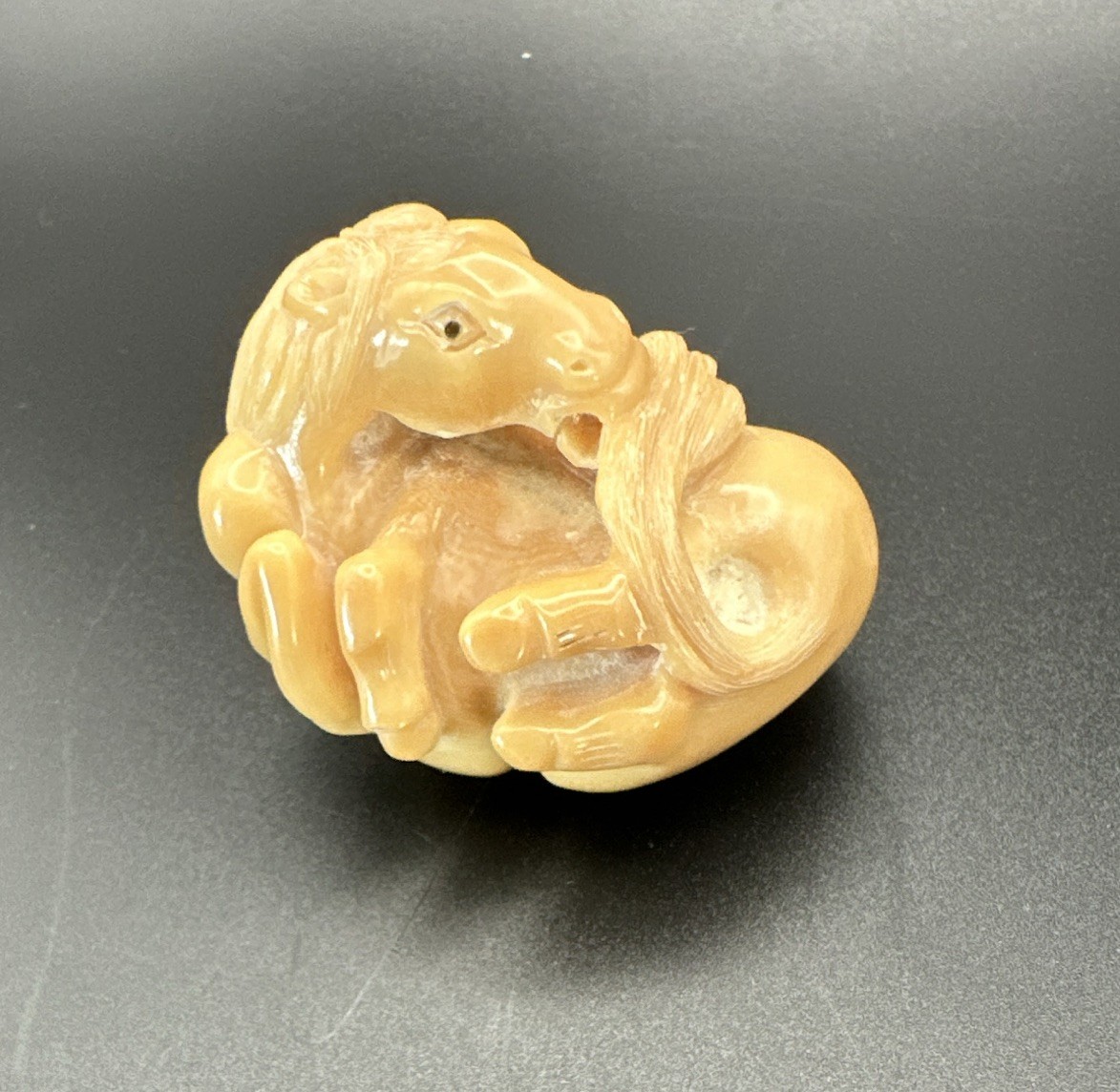 Asian hand carved Carved Horse pendant Asian hand carved Carved Horse pendant