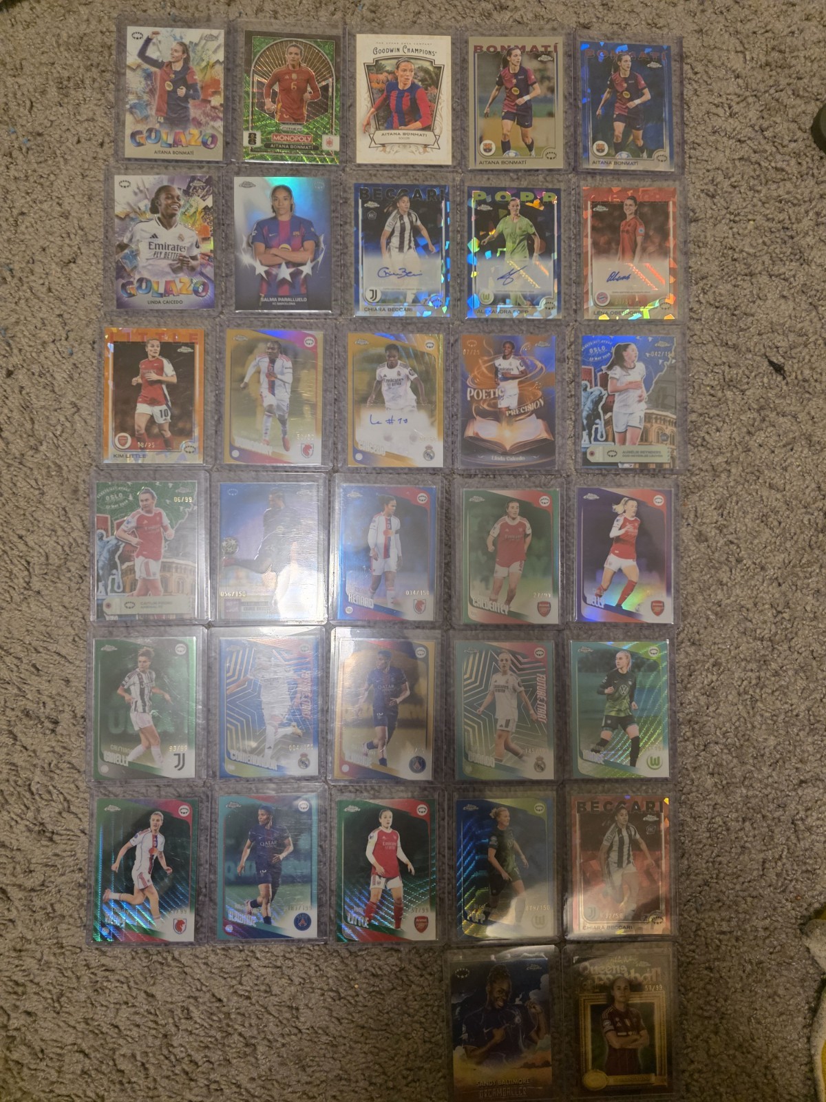 2025-2026 Topps Chrome UEFA Womans Autograph Card Lot