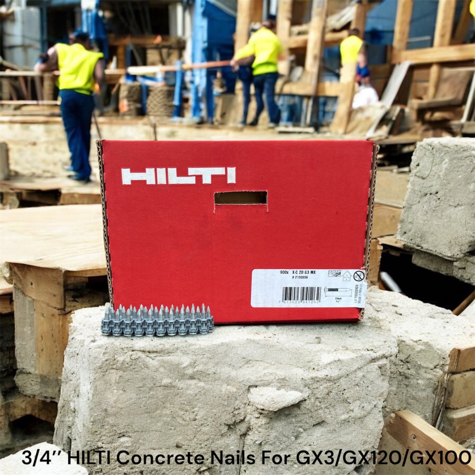 Hilti X-C 20 G3 MX Concrete Nails - Pack of 900 Nails 20mm + New GC41 Gas NEW
