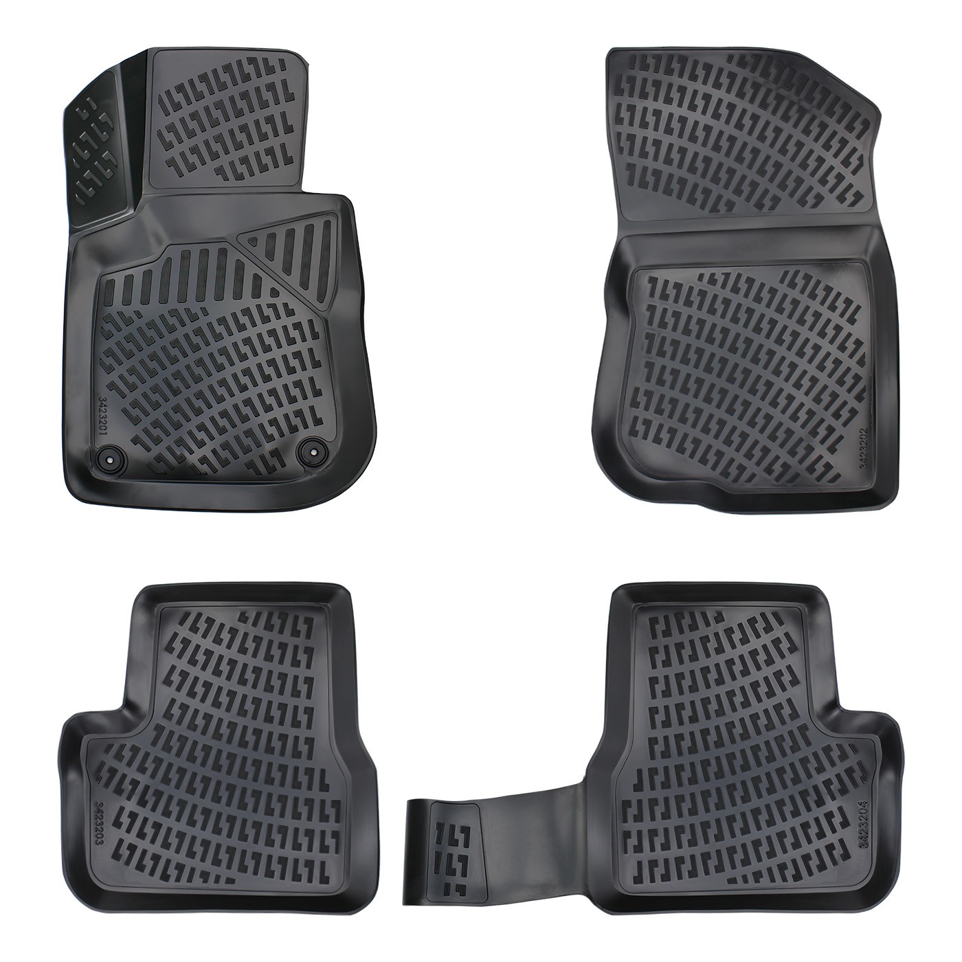 Peugeot 208 2012-2019 Floor Mats 3D All Weather Custom Fit Liners