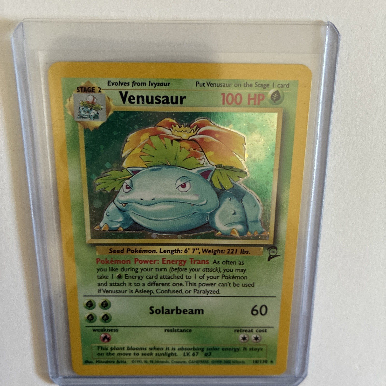 Venusaur Holo 018/130 Base Set 2 LP Pokémon Card