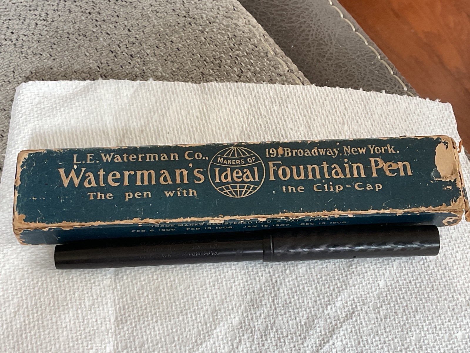 VINTAGE ANTIQUE WATERMAN’S IDEAL FOUNTAIN PEN #12 BLACK GOLD NIB + BOX USA MADE VINTAGE ANTIQUE WATERMAN’S IDEAL FOUNTAIN PEN #12 BLACK GOLD NIB + BOX USA MADE