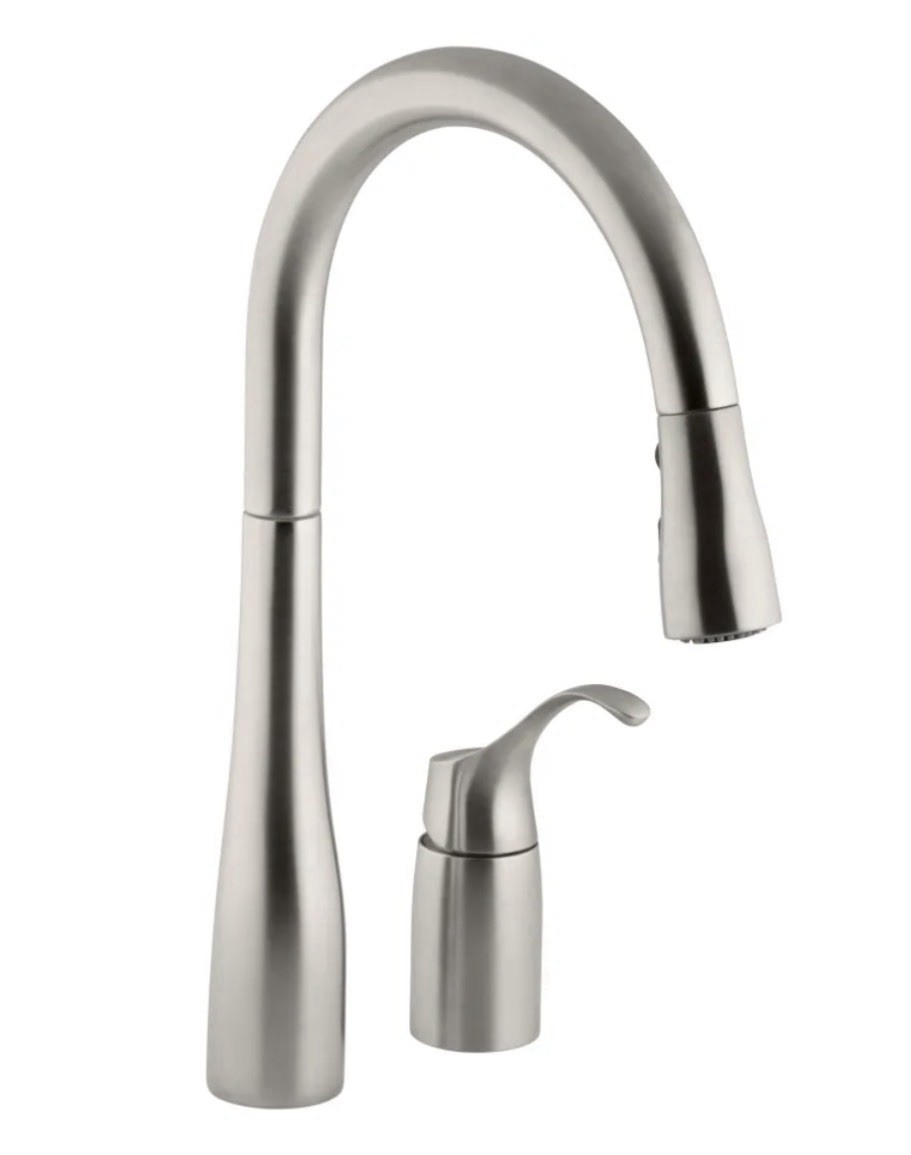 Kohler Simplice K-647-VS Vibrant Stainless Steel Pulldown Lever Kitchen Faucet