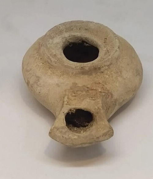 Roman Oil Lamp 63 BCE Herodian Era 10x6cm, 3.9x2.3inch Roman Oil Lamp 63 BCE Herodian Era 10x6cm, 3.9x2.3inch