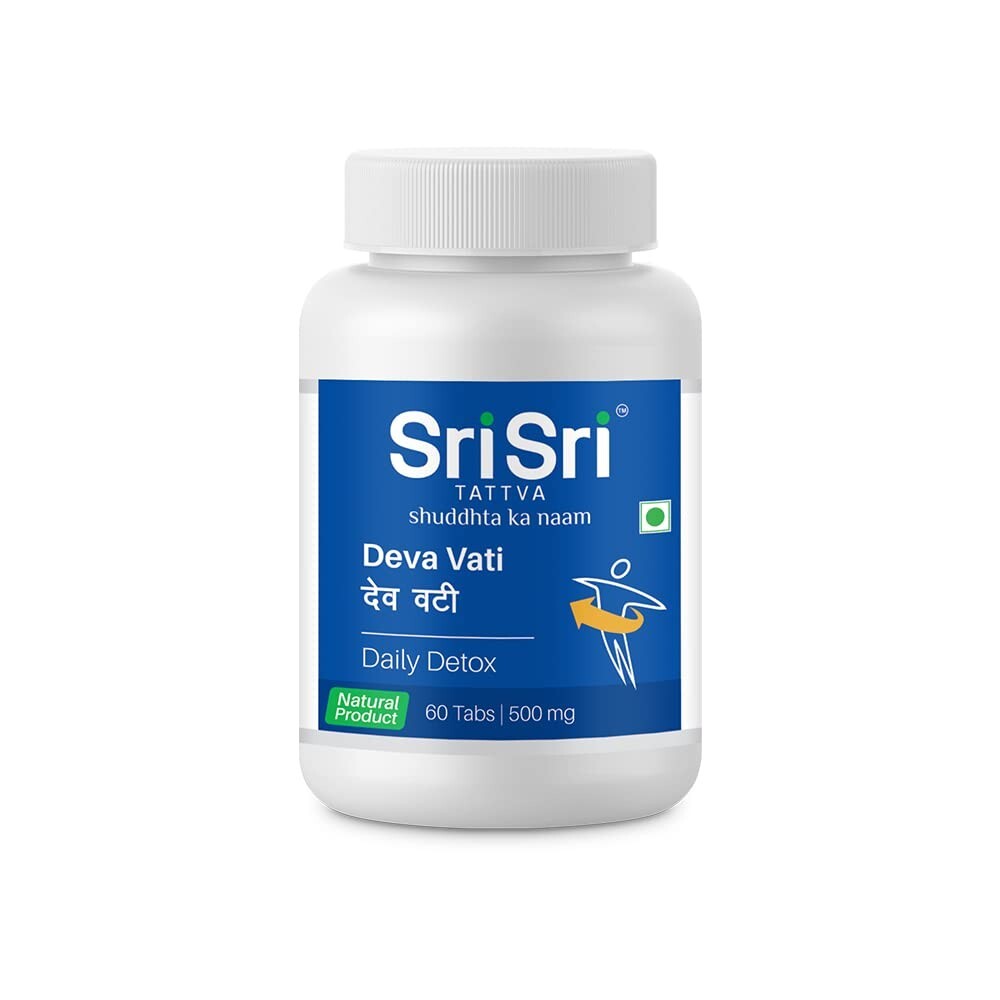 Sri Sri Tattva, Deva Vati Daily Detox, (60 Tablets) 500mg , Natural EXP- 2026/27 Sri Sri Tattva, Deva Vati Daily Detox, (60 Tablets) 500mg , Natural EXP- 2026/27