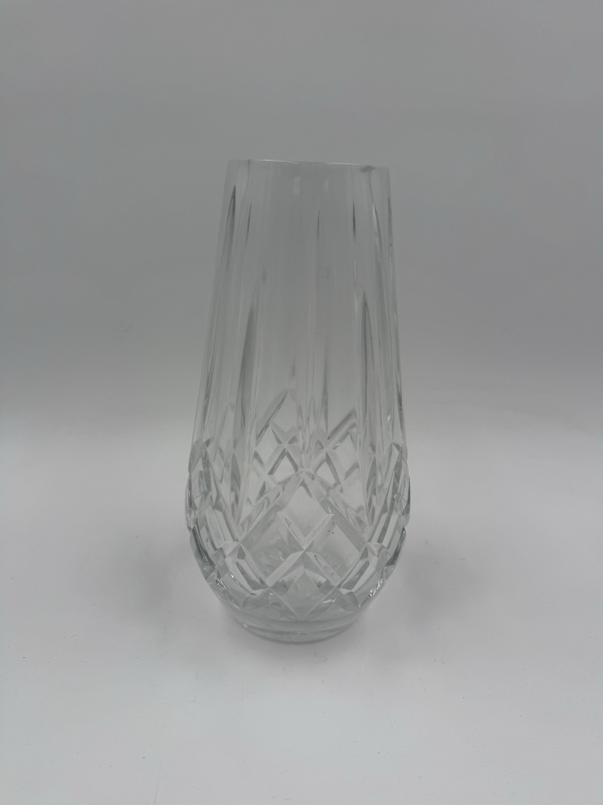 Vintage Waterford Crystal Vase 9” Cut Glass Display