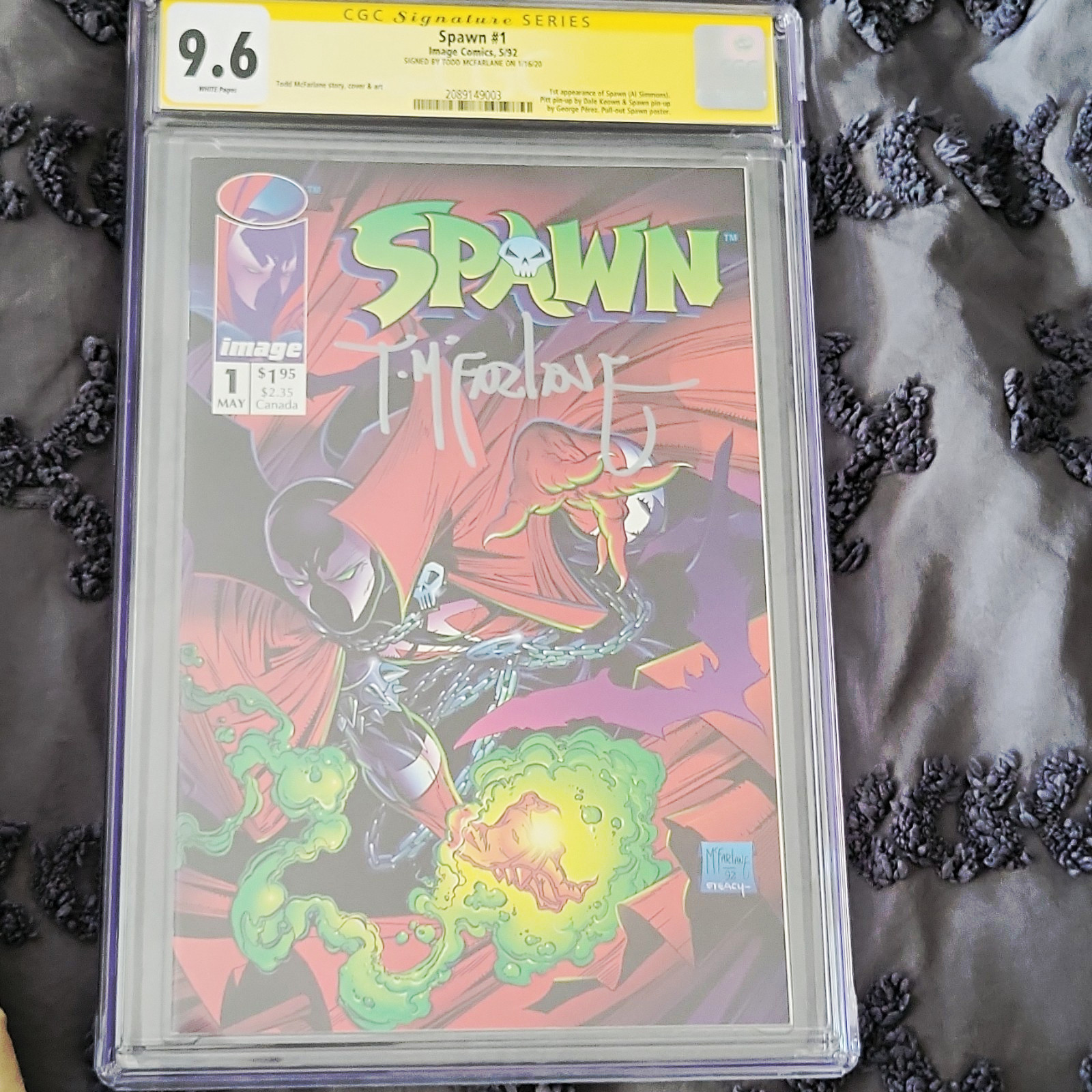 Spawn #1 CGC Signature Series 9.6 Signed Todd McFarlane Image 1992