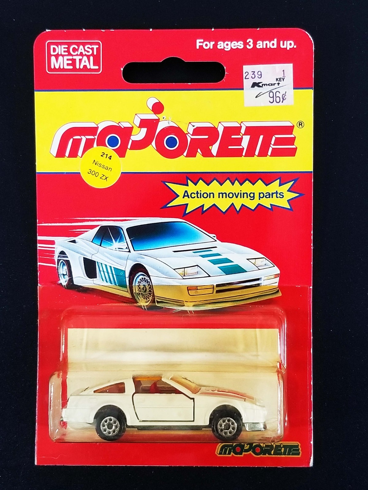 Vintage Majorette 214 Nissan 300 ZX Turbo / White / Made in France