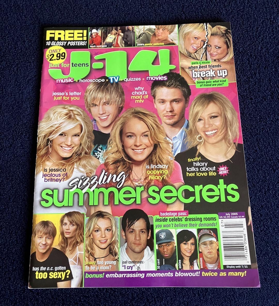 J-14 Magazine July 2005 Jesse McCartney Adam Chad Lindsay BSB Ciara