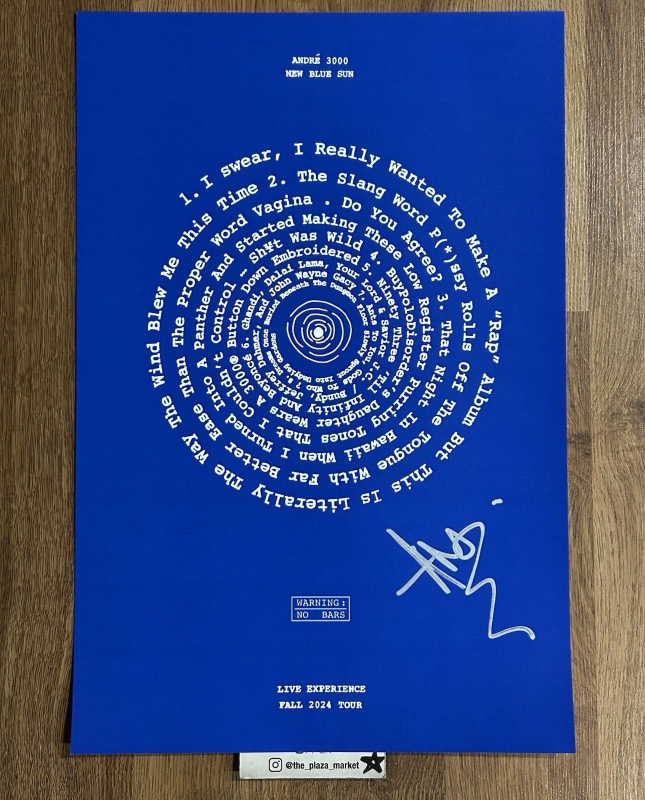 Signed Andre 3000 VIP Poster 2024 tour outkast Autographed 12x18 rare official