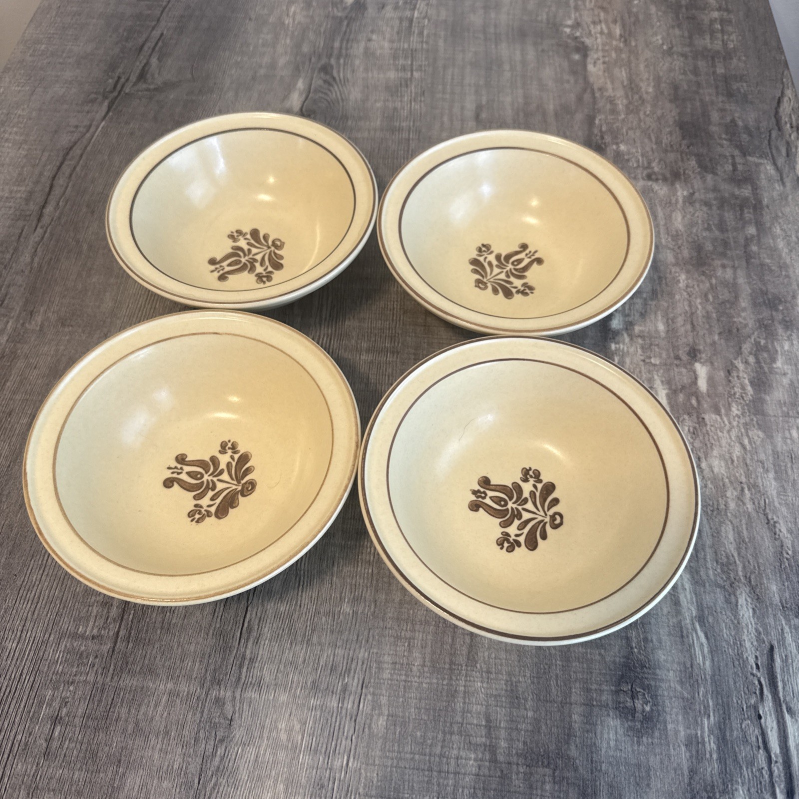 Vintage Pfaltzgraff Village Soup or Cereal Bowls, Set of 4, 6” Diameter