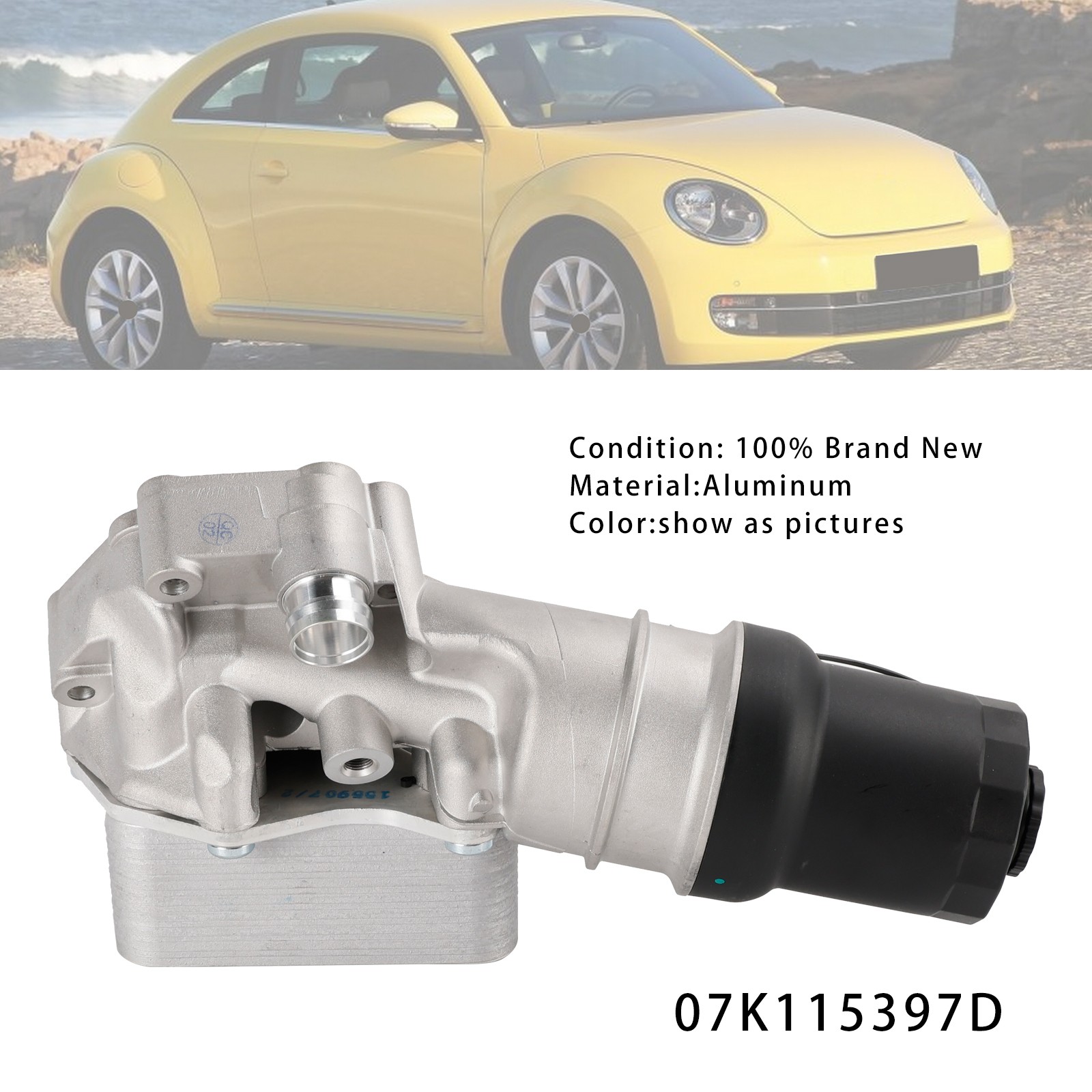 Upgrade Oil Cooler Filter Housing 07K115397D For VW Jetta 2.5L 2005-2014 14